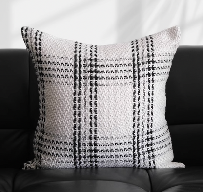 グリッドコットンクッションカバー