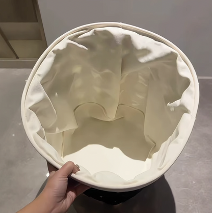 ブラックレザーバスケット